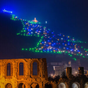 Der größte Weihnachtsbaum der Welt in Gubbio