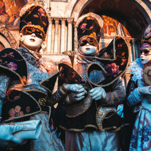 Venedig, wo die Venezianischen Karnevalsmasken hergestellt werden